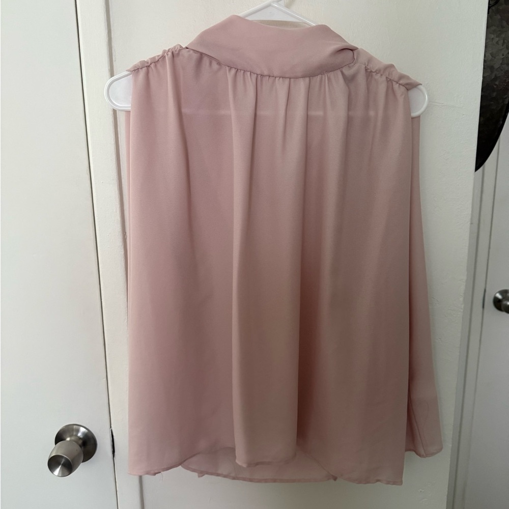 Zara Soft Pink Sleeveless Blouse